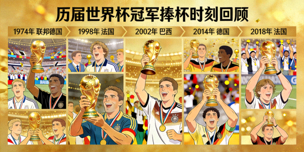 历届世界杯冠军球队捧起大力神杯的历史性时刻回顾